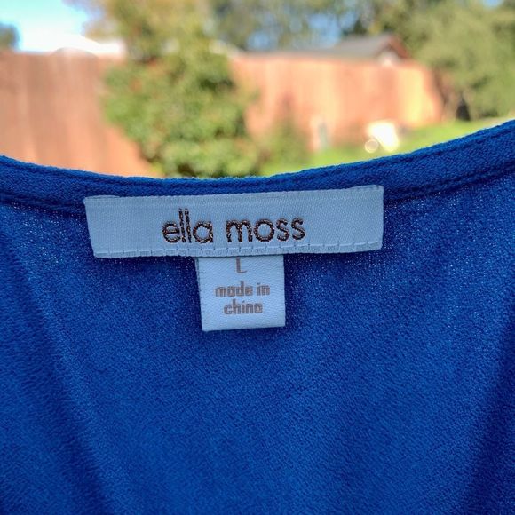 Ella Moss Blue Flutter Tank Size M - Picture 5 of 5